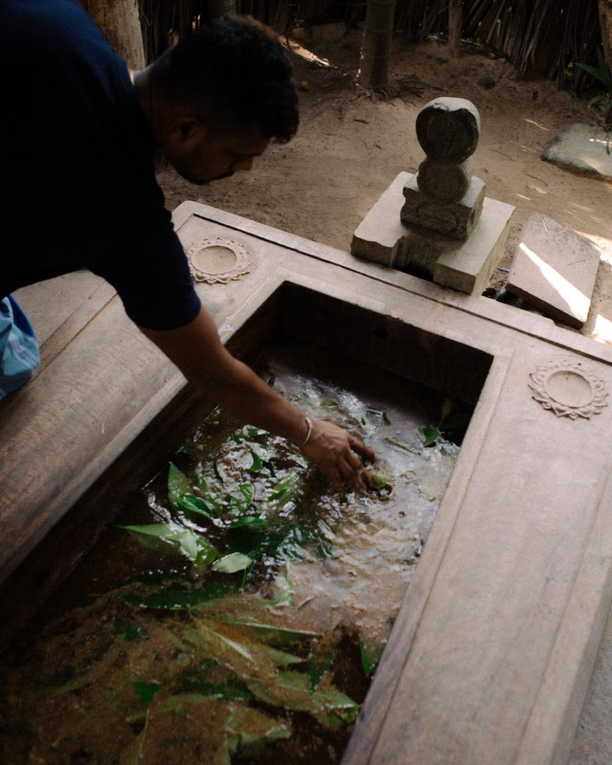 Ayurveda treatment bath at Ulpotha